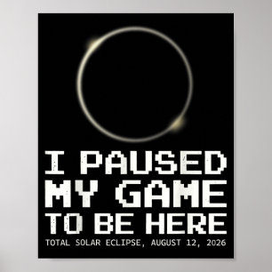 Kids Total Solar Eclipse Totality Gamer Poster
