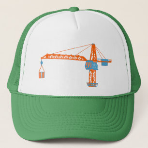 Kids' Toy Crane Drawing Trucker Hat