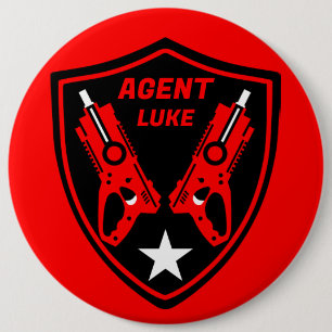 Kids Toy Dart Gun Battle 6 Cm Round Badge