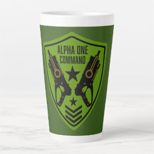 Kids Toy Dart Gun Battle Latte Mug