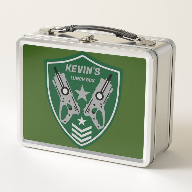 Kids Toy Dart Gun Battle Metal Lunch Box (Front)