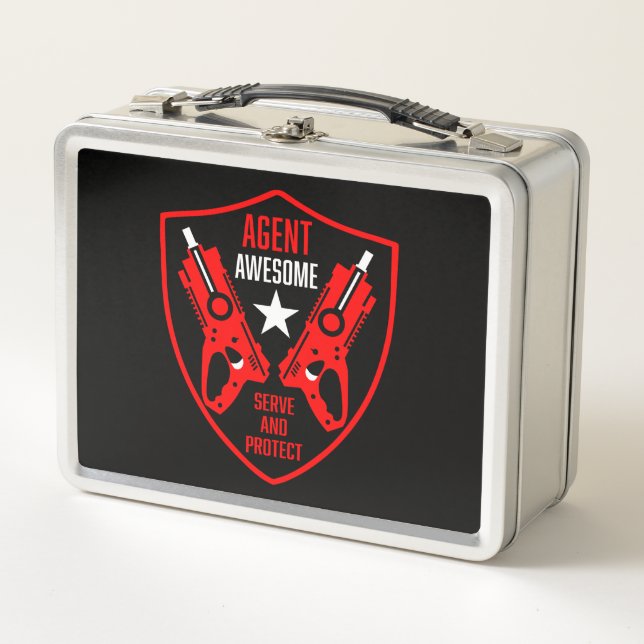 Kids Toy Dart Gun Battle Metal Lunch Box (Front)