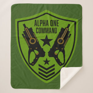 Kids Toy Dart Gun Battle Sherpa Blanket