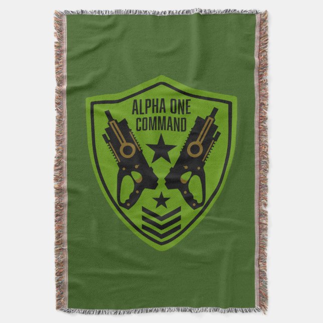 Kids Toy Dart Gun Battle Throw Blanket (Front Vertical)