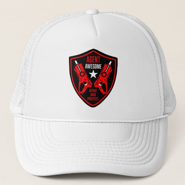 Kids Toy Dart Gun Battle Trucker Hat (Front)
