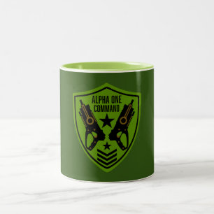 Kids Toy Dart Gun Battle Two-Tone Coffee Mug