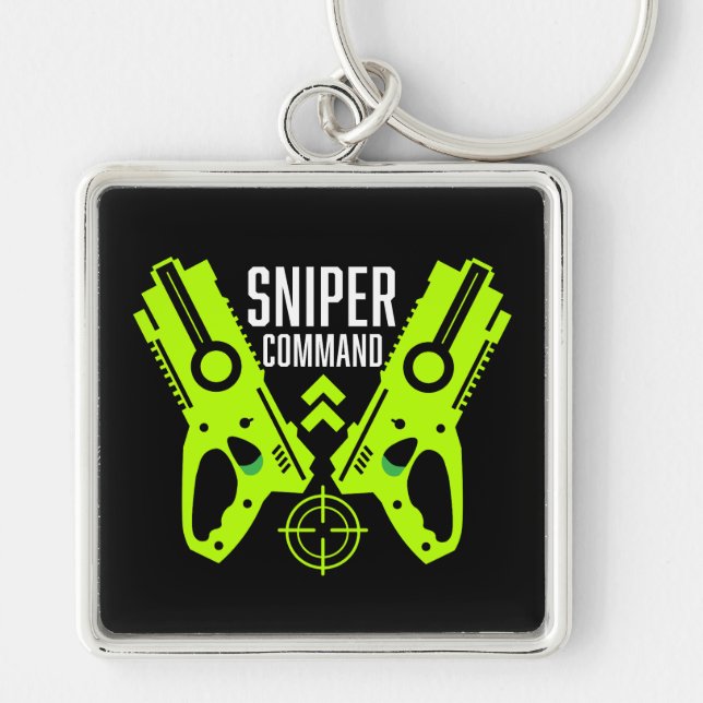 Kids Toy Gun Battle Christmas Key Ring (Front)