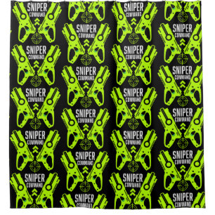 Kids Toy Gun Battle Christmas Shower Curtain