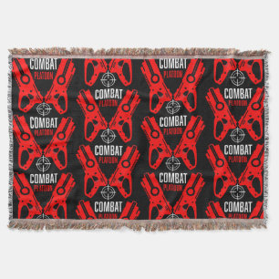 Kids Toy Gun Battle Christmas Throw Blanket