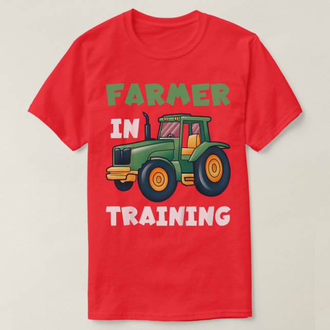 Kids Tractor Boy Future Farmer In Training  T-Shirt (Design Front)
