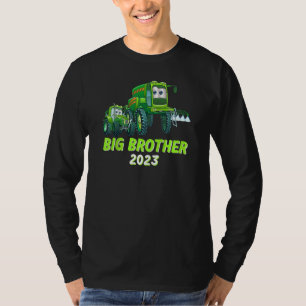 Kids Tractor Combine Harvester Big Brother Farmers T-Shirt
