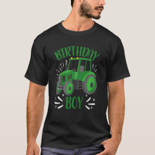 Kids Tractor Driver Future Farmer Birthday Boy T-Shirt