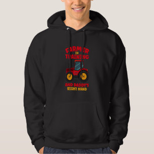 Kids Tractor Farm Love Farmer In Training Daddy's Hoodie