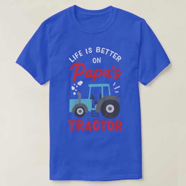 Kids Tractor Farmer Papas Tractor  T-Shirt (Design Front)