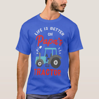 Kids Tractor Farmer Papas Tractor  T-Shirt