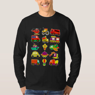 Kids Tractor Fire Brigade Aeroplane Missile Boy Ve T-Shirt