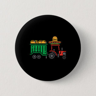 Kids Tractor Tacos Funny Toddler Boys Cinco De May 6 Cm Round Badge