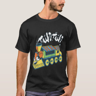 Kids Train Retro Railroad Two Two 2nd Birthday Tod T-Shirt