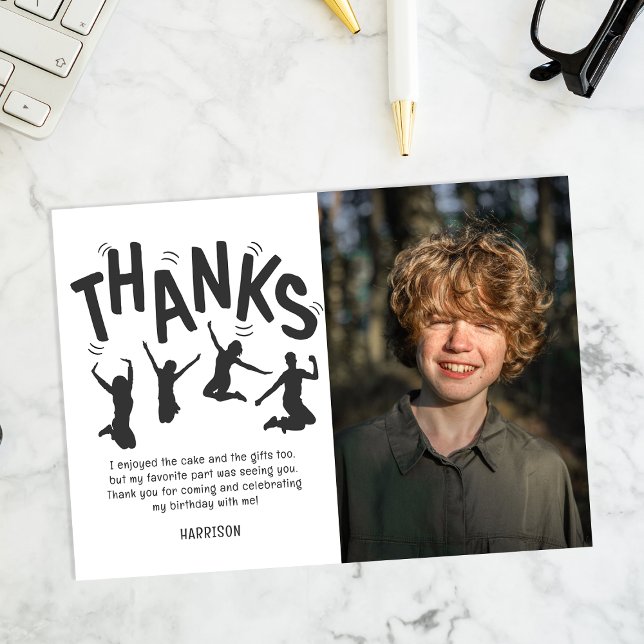 Kids Trampoline Birthday Party Thank you Card (Creator Uploaded)