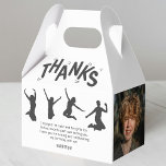 Kids Trampoline Birthday Party Thank you Favour Box<br><div class="desc">Thank your guests for attending your trampoline birthday party with this simple but fun thank you favour box. A simple black and white design with a photo of your child and sillohettes of kids having a blast. Plus, a stylish thank you template. Make sure your little ones show their appreciation...</div>