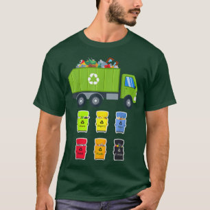 Kids Trash Bins Garbage Trucks Birthday Boy Toddle T-Shirt