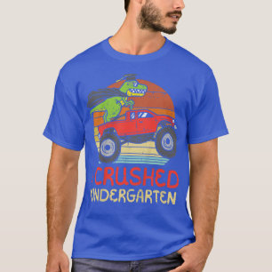 Kids Tre Dino Monster Truck Crushed Kindergarten G T-Shirt