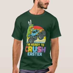 Kids Tre Monster Truck Ready To Crush Easter Boys T-Shirt