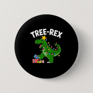 Kids Tree-rex Christmas Dinosaur T-rex Shirt Toddl 6 Cm Round Badge