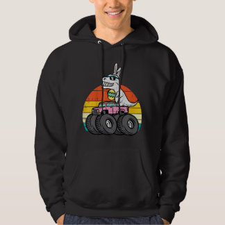 Kids Trex Bunny Egg On Monster Truck Easter Boys K Hoodie