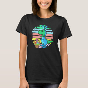 Kids Trex Dinosaur Easter Outfit Easter Basket Egg T-Shirt