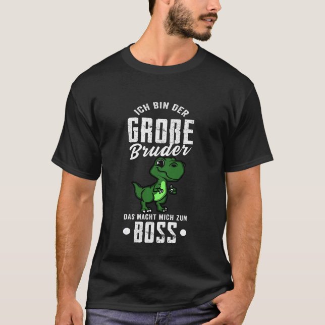 Kids Trex I'm The Big Brother That Makes Me Boss T-Shirt (Front)