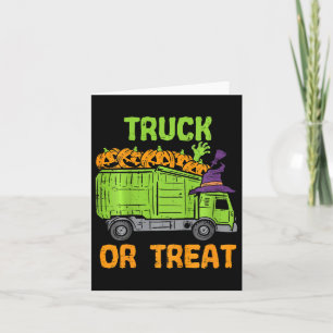 Kids Truck Or Treat Garge Truck Halloween For Kid Card