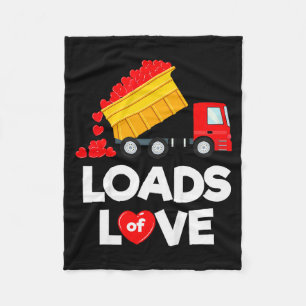 Kids Truck Valentine Shirt For Boys Kids Toddlers Fleece Blanket