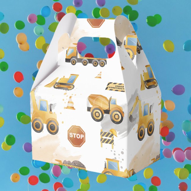 Kids Trucks Pattern Favour Box (Creator Uploaded)