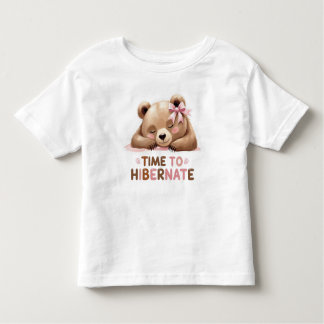 Kids Tshirt Sleeping Bear Cute For Kids