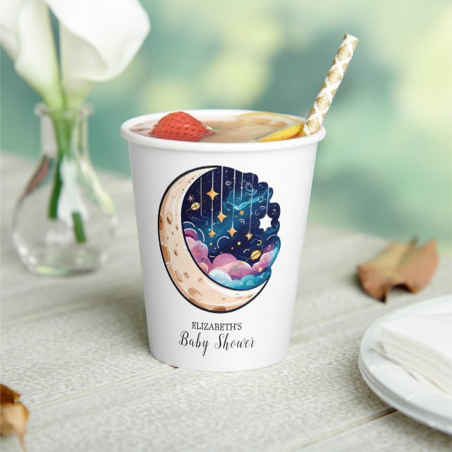 Kids Twinkle Stars Baby Shower Paper Cups (Insitu)