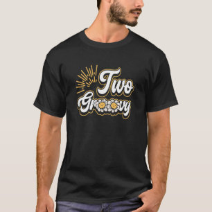 Kids Two Groovy 2nd Birthday 2 Years Old Bday Cele T-Shirt