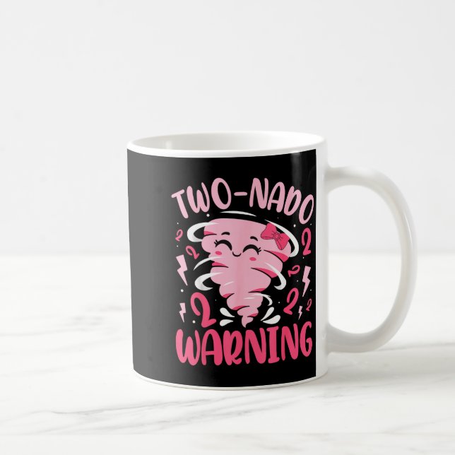 Kids Two-nado Warning 2nd Birthday Nk Tornado Birt Coffee Mug (Right)