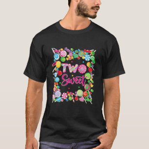 Kids Two Sweet Birthday Outfit Girl 2 Years Old Sw T-Shirt