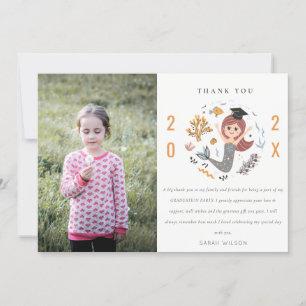 Kids Underwater Mermaid Photo Preschool Graduation Thank You Card