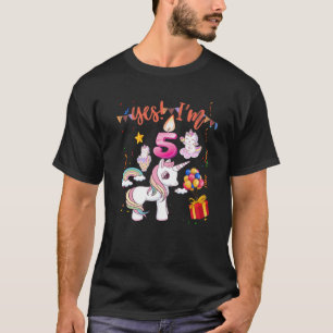 Kids Unicorn 5Th Birthday Unicorn It's My Birthday T-Shirt