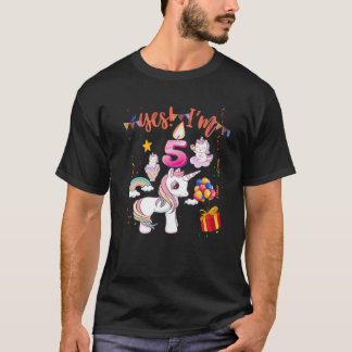 Kids Unicorn 5Th Birthday Unicorn It's My Birthday T-Shirt