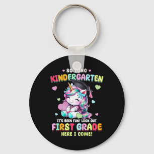 Kids Unicorn So Long Kindergarten Graduation Last Key Ring