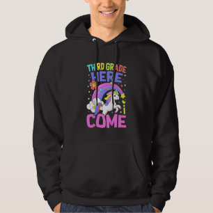 Kids Unicorn  Teacher Students Third Grade Back To Hoodie