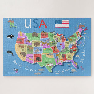 Kids US Map  Jigsaw Puzzle