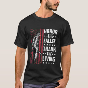 Kids Us Veterans Honour The Fallen Thank The Livin T-Shirt