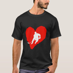 Kids Valentine Day Funny Hockey For Boys Kids Hock T-Shirt