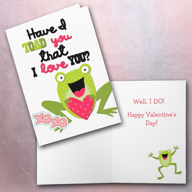 Kids Valentine Frog Card (Creator Uploaded)