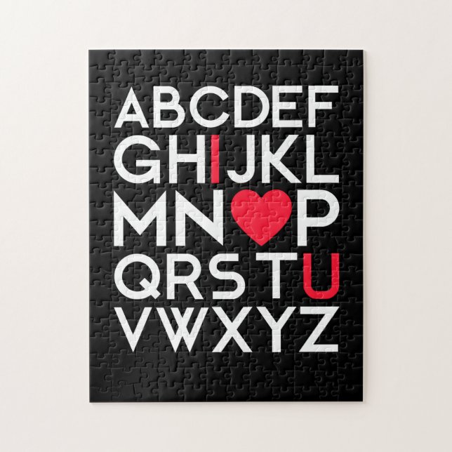 Kids Valentine's Day, ABC I Love You valentines Jigsaw Puzzle (Vertical)
