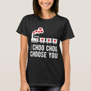 Kids Valentine's Day Choo Choo Train Hearts for Bo T-Shirt